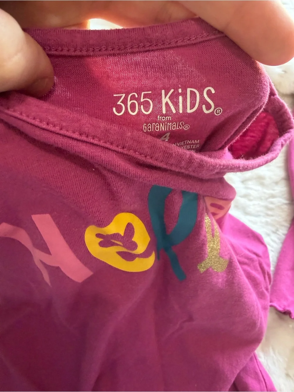 💜 365 Kids Girls 2-Piece Purple “Hello” Outfit